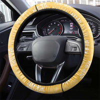 Yellow Palaka Quilt Hawaii Steering Wheel Cover Traditional Hawaii-plaid Pattern - undefined