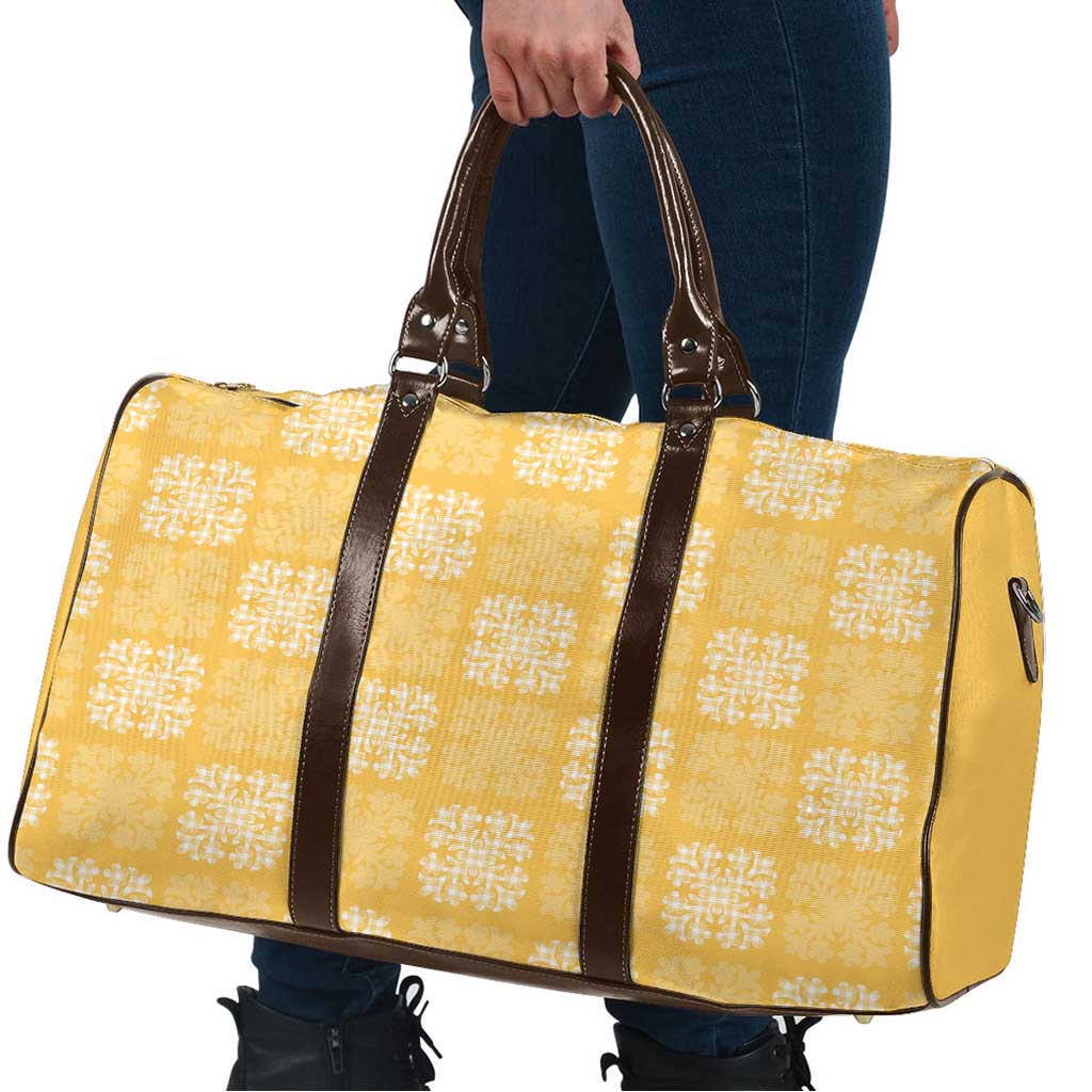 Yellow Palaka Quilt Hawaii Travel Bag Traditional Hawaii-plaid Pattern - Polynesian Pride