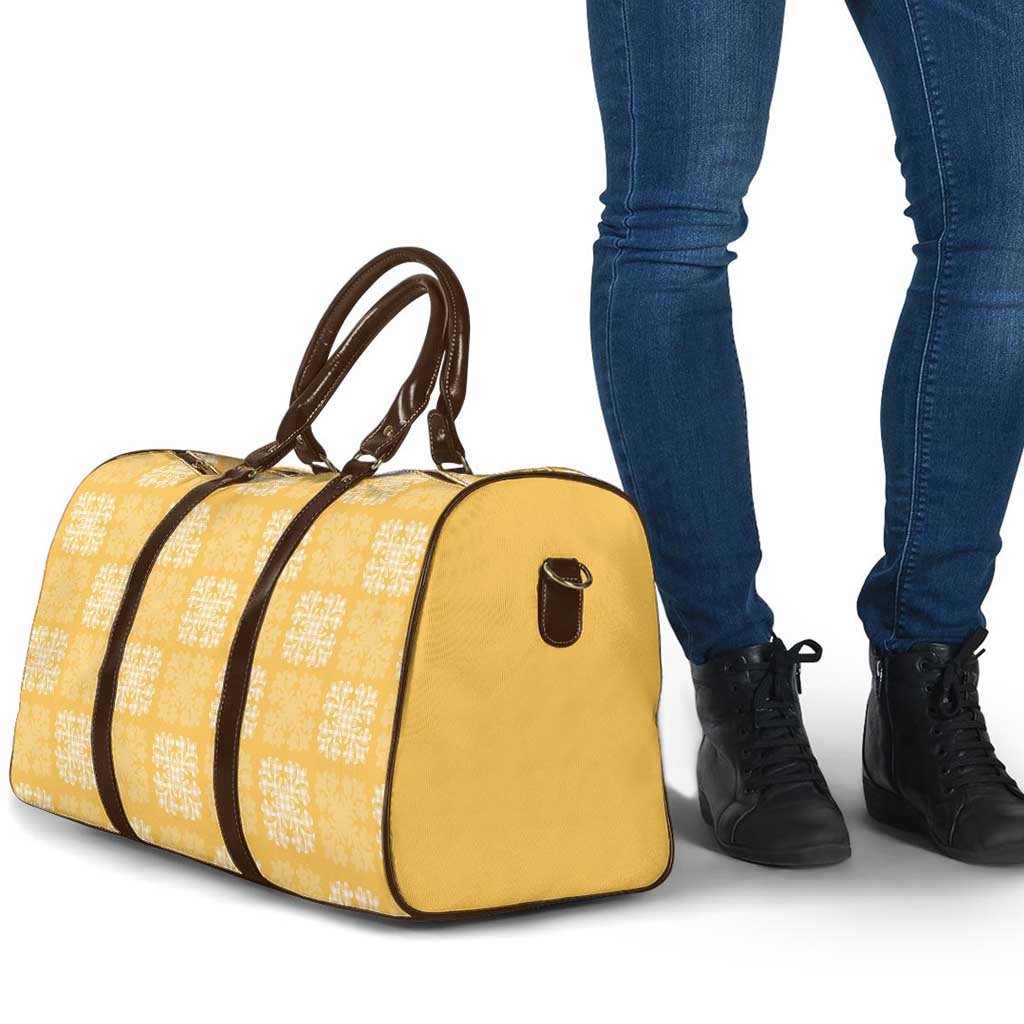 Yellow Palaka Quilt Hawaii Travel Bag Traditional Hawaii-plaid Pattern - Polynesian Pride
