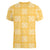 Yellow Palaka Quilt Hawaii Women V-Neck T-Shirt Traditional Hawaii-plaid Pattern - Polynesian Pride