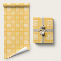 Yellow Palaka Quilt Hawaii Wrapping Paper Traditional Hawaii-plaid Pattern - Polynesian Pride