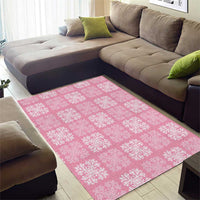 Pink Palaka Quilt Hawaii Area Rug Traditional Hawaii-plaid Pattern - Polynesian Pride