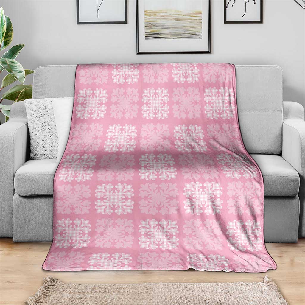 Pink Palaka Quilt Hawaii Blanket Traditional Hawaii-plaid Pattern - Polynesian Pride