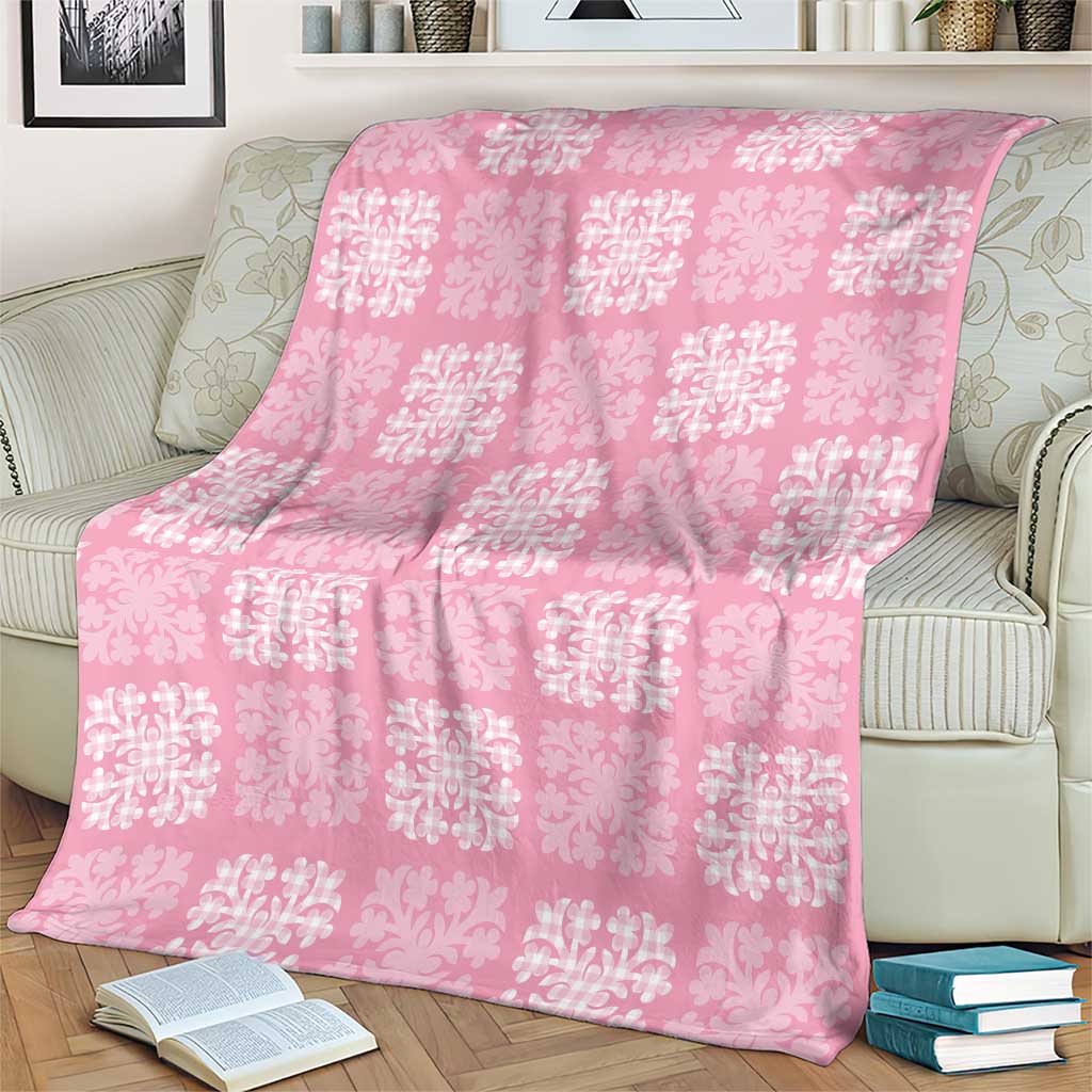 Pink Palaka Quilt Hawaii Blanket Traditional Hawaii-plaid Pattern - Polynesian Pride