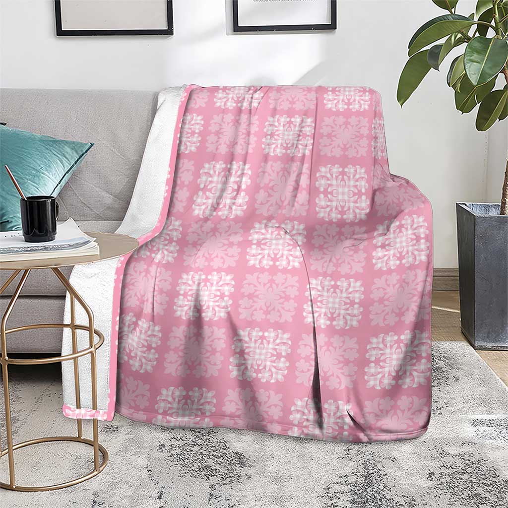 Pink Palaka Quilt Hawaii Blanket Traditional Hawaii-plaid Pattern - Polynesian Pride