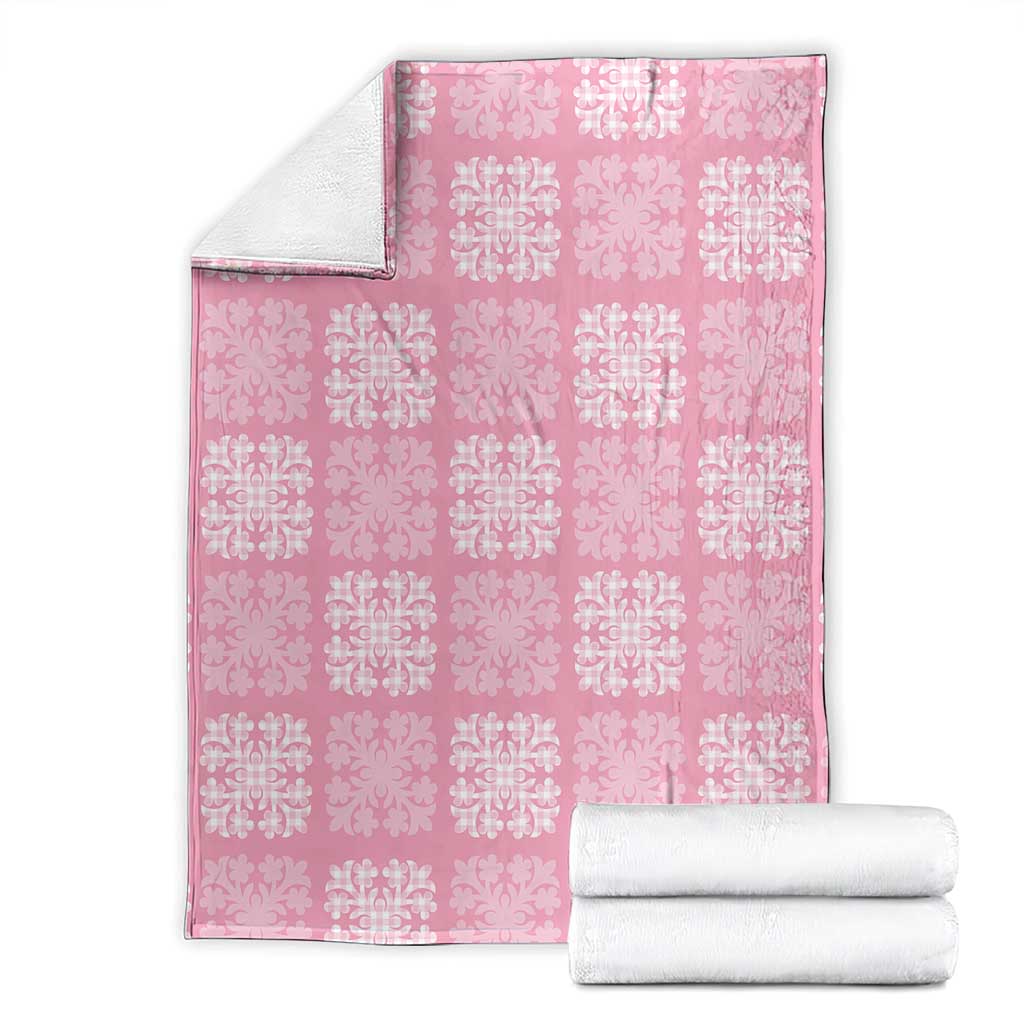 Pink Palaka Quilt Hawaii Blanket Traditional Hawaii-plaid Pattern - Polynesian Pride