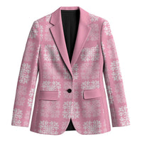 Pink Palaka Quilt Hawaii Blazer Traditional Hawaii-plaid Pattern - Polynesian Pride