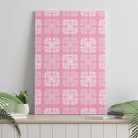 Pink Palaka Quilt Hawaii Canvas Wall Art Traditional Hawaii-plaid Pattern - Polynesian Pride