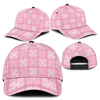 Pink Palaka Quilt Hawaii Classic Cap Traditional Hawaii-plaid Pattern - Polynesian Pride