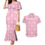 Pink Palaka Quilt Hawaii Couples Matching Mermaid Dress and Hawaiian Shirt Traditional Hawaii-plaid Pattern - Polynesian Pride