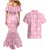 Pink Palaka Quilt Hawaii Couples Matching Mermaid Dress and Hawaiian Shirt Traditional Hawaii-plaid Pattern - Polynesian Pride