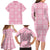Pink Palaka Quilt Hawaii Family Matching Long Sleeve Bodycon Dress and Hawaiian Shirt Traditional Hawaii-plaid Pattern - Polynesian Pride