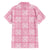 Pink Palaka Quilt Hawaii Family Matching Off Shoulder Maxi Dress and Hawaiian Shirt Traditional Hawaii-plaid Pattern - Polynesian Pride