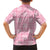 Pink Palaka Quilt Hawaii Family Matching Short Sleeve Bodycon Dress and Hawaiian Shirt Traditional Hawaii-plaid Pattern - Polynesian Pride