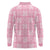 Pink Palaka Quilt Hawaii Long Sleeve Polo Shirt Traditional Hawaii-plaid Pattern - Polynesian Pride