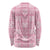 Pink Palaka Quilt Hawaii Long Sleeve Shirt Traditional Hawaii-plaid Pattern - Polynesian Pride
