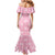 Pink Palaka Quilt Hawaii Mermaid Dress Traditional Hawaii-plaid Pattern - Polynesian Pride