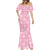 Pink Palaka Quilt Hawaii Mermaid Dress Traditional Hawaii-plaid Pattern - Polynesian Pride