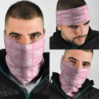 Pink Palaka Quilt Hawaii Neck Gaiter Traditional Hawaii-plaid Pattern LT14