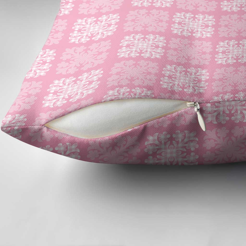 Pink Palaka Quilt Hawaii Pillow Cover Traditional Hawaii-plaid Pattern - Polynesian Pride