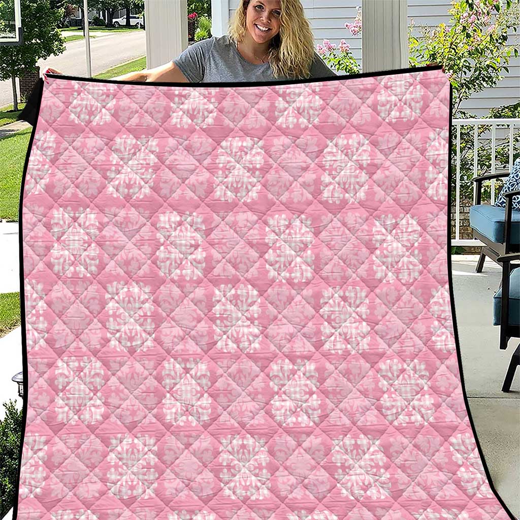 Pink Palaka Quilt Hawaii Quilt Traditional Hawaii-plaid Pattern - Polynesian Pride