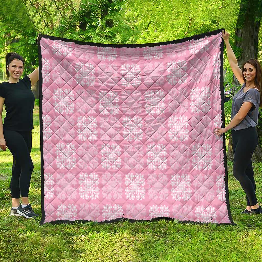 Pink Palaka Quilt Hawaii Quilt Traditional Hawaii-plaid Pattern - Polynesian Pride