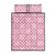 Pink Palaka Quilt Hawaii Quilt Bed Set Traditional Hawaii-plaid Pattern - Polynesian Pride