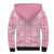 Pink Palaka Quilt Hawaii Sherpa Hoodie Traditional Hawaii-plaid Pattern - Polynesian Pride