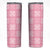 Pink Palaka Quilt Hawaii Skinny Tumbler Traditional Hawaii-plaid Pattern - Polynesian Pride