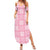 Pink Palaka Quilt Hawaii Summer Maxi Dress Traditional Hawaii-plaid Pattern - Polynesian Pride
