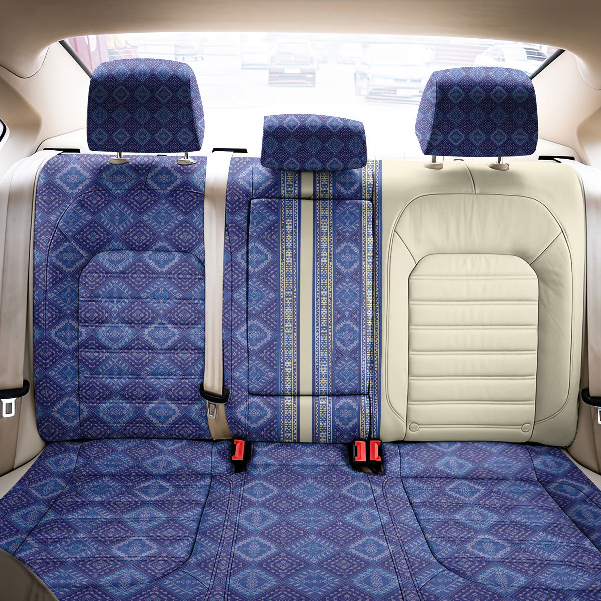 Mabuhay Philippines Festival Back Car Seat Cover Yakan Modern Filipiniana Inspired