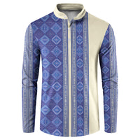 Mabuhay Philippines Festival Button Sweatshirt Yakan Modern Filipiniana Inspired