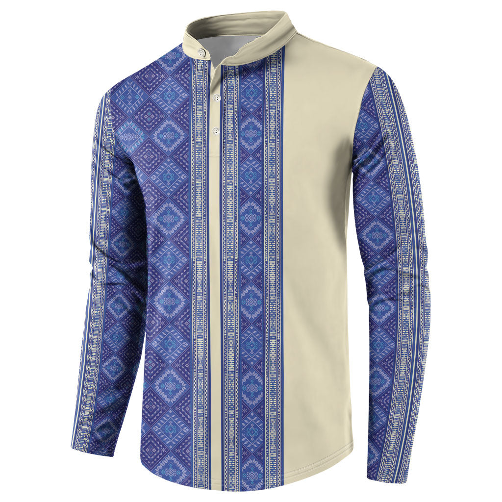 Mabuhay Philippines Festival Button Sweatshirt Yakan Modern Filipiniana Inspired