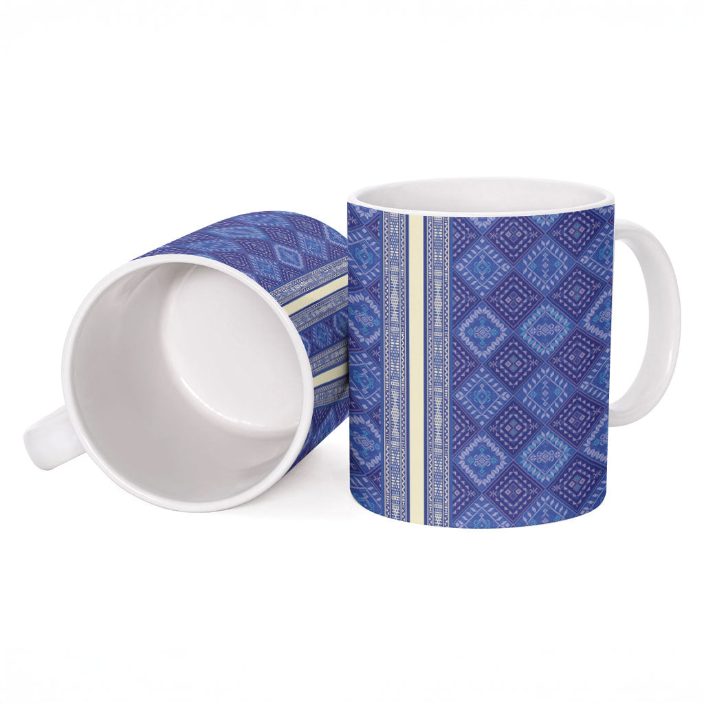 Mabuhay Philippines Festival Ceramic Mug Yakan Modern Filipiniana Inspired