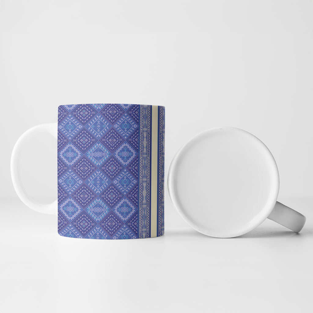 Mabuhay Philippines Festival Ceramic Mug Yakan Modern Filipiniana Inspired