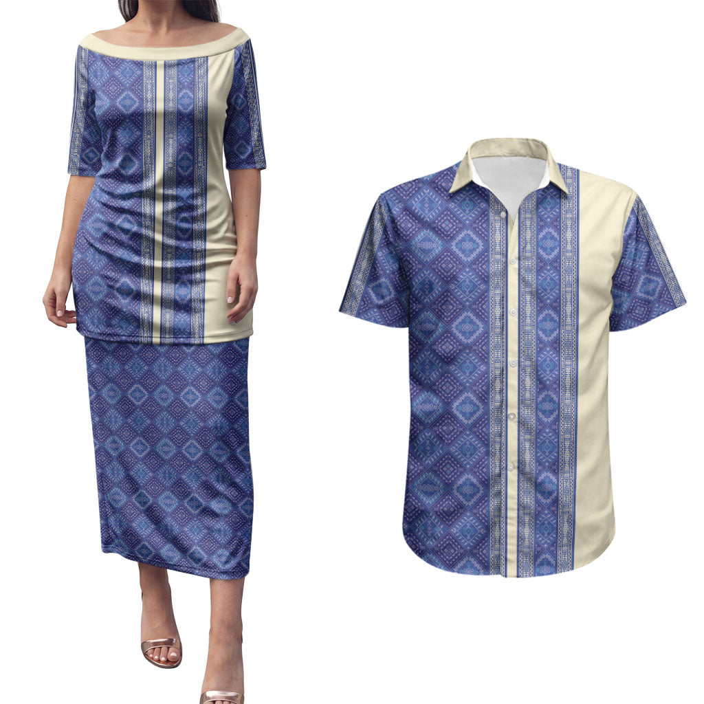Mabuhay Philippines Festival Couples Matching Puletasi and Hawaiian Shirt Yakan Modern Filipiniana Inspired