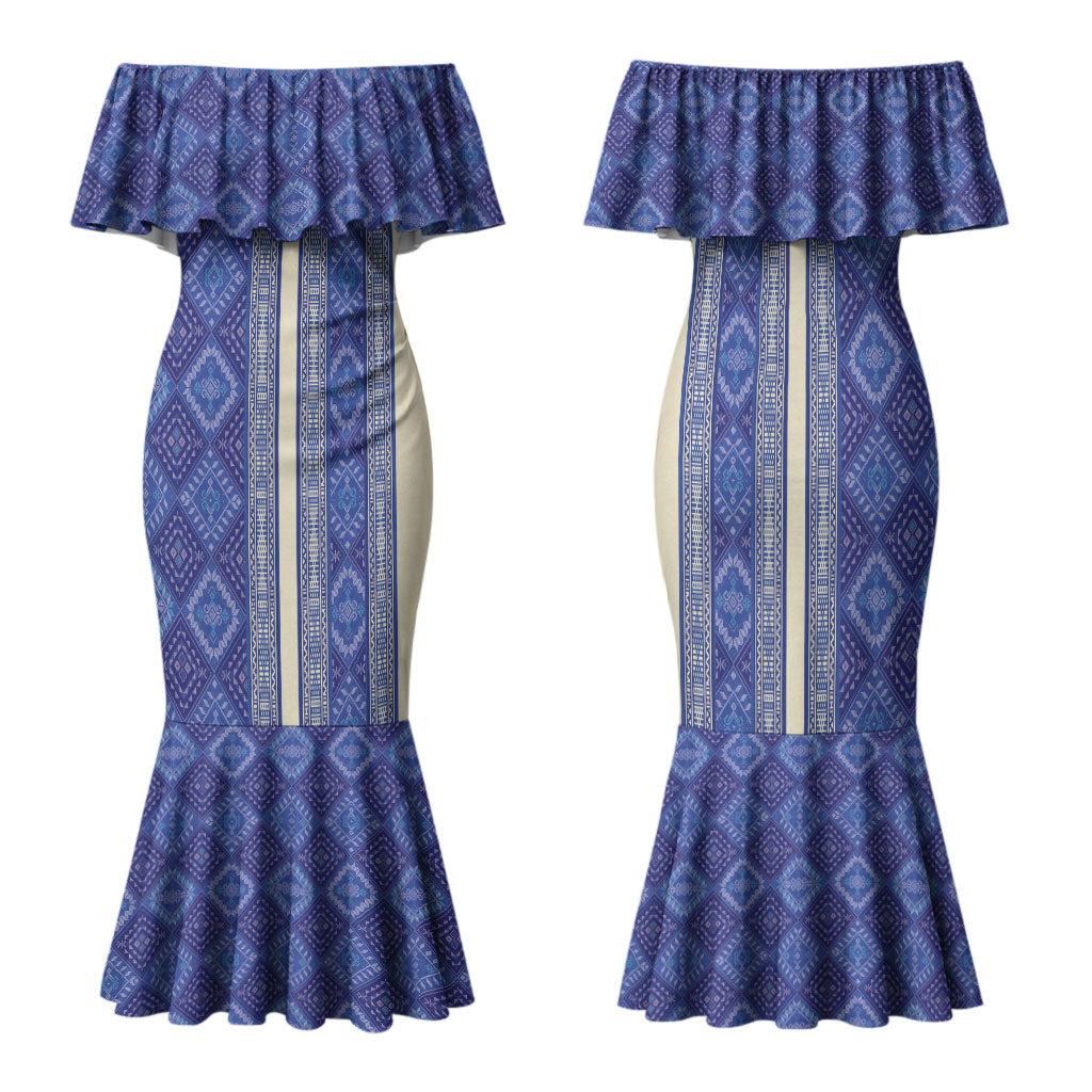 Mabuhay Philippines Festival Family Matching Mermaid Dress and Hawaiian Shirt Yakan Modern Filipiniana Inspired