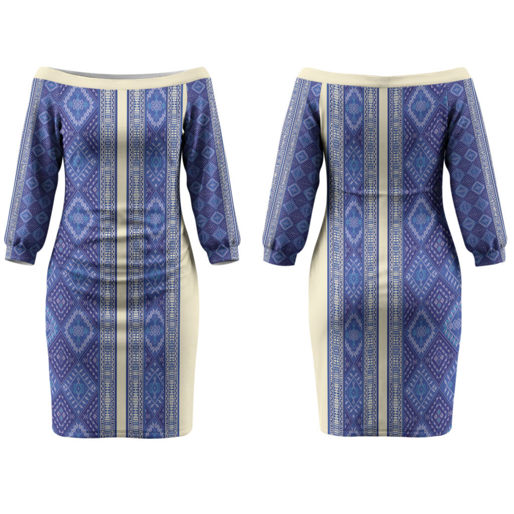 Mabuhay Philippines Festival Family Matching Off The Shoulder Long Sleeve Dress and Hawaiian Shirt Yakan Modern Filipiniana Inspired