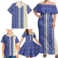 Mabuhay Philippines Festival Family Matching Off Shoulder Maxi Dress and Hawaiian Shirt Yakan Modern Filipiniana Inspired