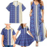 Mabuhay Philippines Festival Family Matching Summer Maxi Dress and Hawaiian Shirt Yakan Modern Filipiniana Inspired