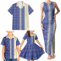 Mabuhay Philippines Festival Family Matching Tank Maxi Dress and Hawaiian Shirt Yakan Modern Filipiniana Inspired