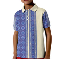 Mabuhay Philippines Festival Kid Polo Shirt Yakan Modern Filipiniana Inspired