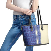 Mabuhay Philippines Festival Leather Tote Bag Yakan Modern Filipiniana Inspired