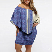 Mabuhay Philippines Festival Off Shoulder Short Dress Yakan Modern Filipiniana Inspired
