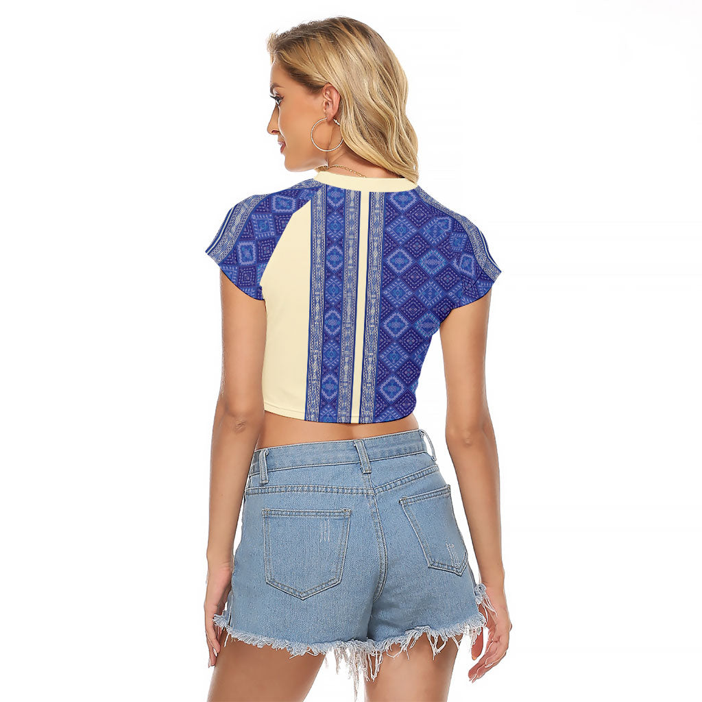 Mabuhay Philippines Festival Raglan Cropped T Shirt Yakan Modern Filipiniana Inspired