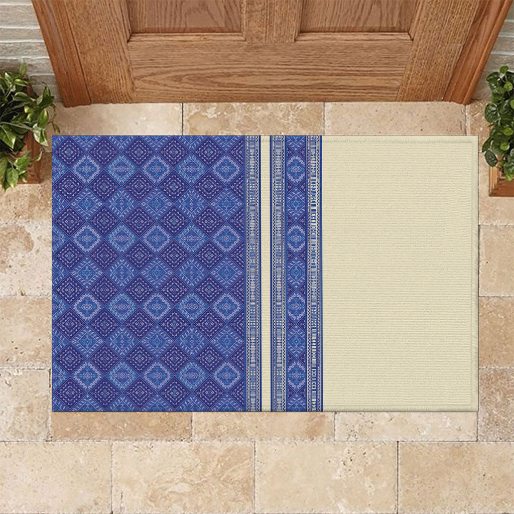Mabuhay Philippines Festival Rubber Doormat Yakan Modern Filipiniana Inspired