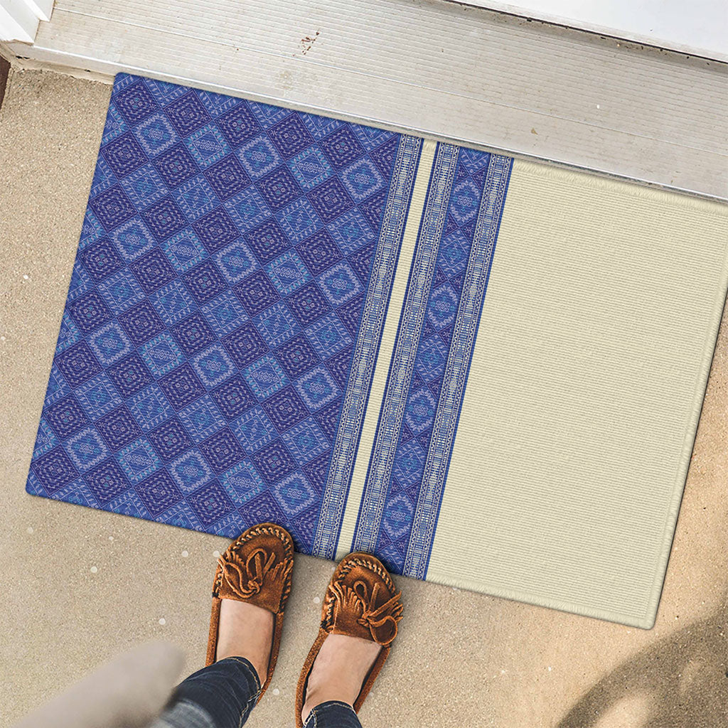 Mabuhay Philippines Festival Rubber Doormat Yakan Modern Filipiniana Inspired