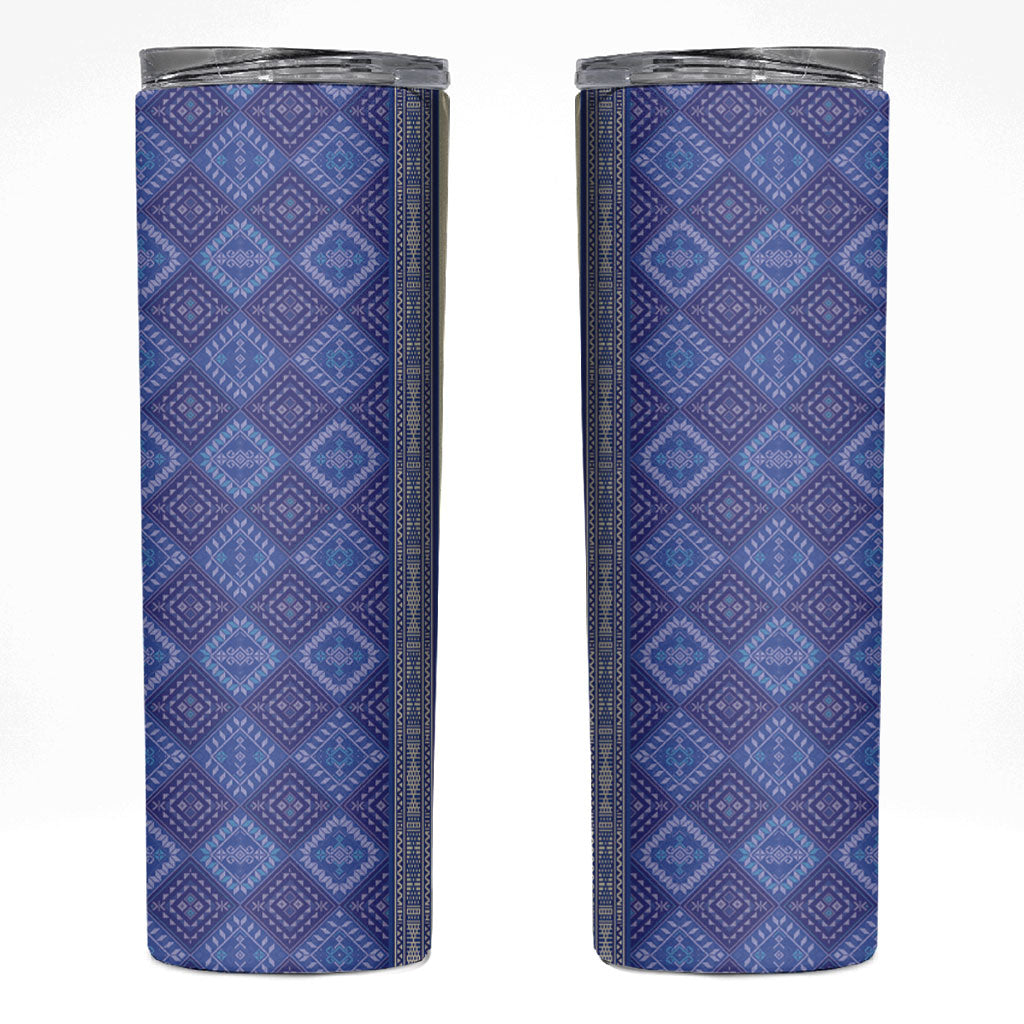 Mabuhay Philippines Festival Skinny Tumbler Yakan Modern Filipiniana Inspired