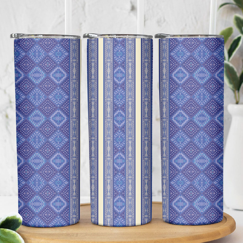 Mabuhay Philippines Festival Skinny Tumbler Yakan Modern Filipiniana Inspired