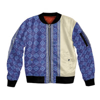 Mabuhay Philippines Festival Sleeve Zip Bomber Jacket Yakan Modern Filipiniana Inspired